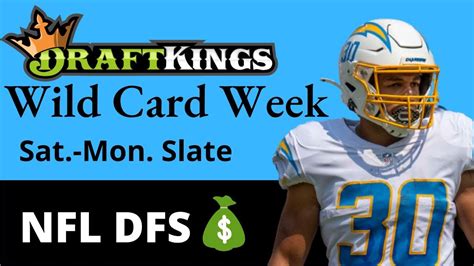 Nfl Draftkings Week Wild Card Playoffs Cash Lineup Youtube