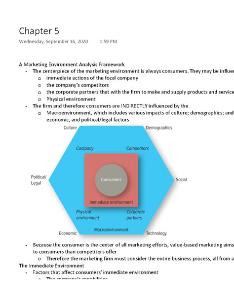 The Centerpiece Of The Marketing Environment Analysis Framework Is