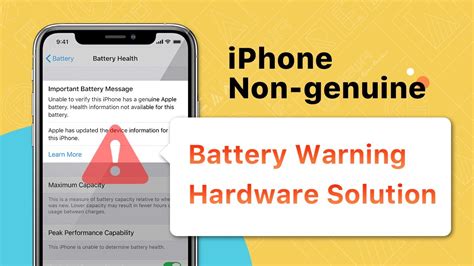 Non Genuine Battery Warning Important Battery Message 100 Fix