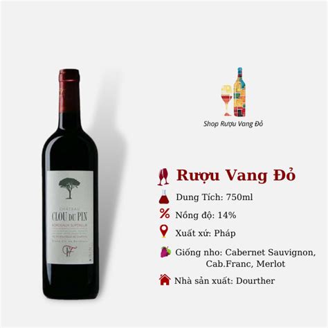 Rượu Vang Đỏ Chateau Clou Du Pin Bordeaux