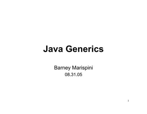 Java Generics Introduction Syntax Advantages And Pitfalls Ppt