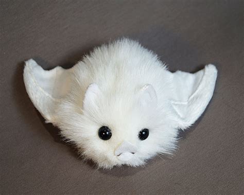 Bat Plush Cute Albino Bat Stuffed Animal Etsy