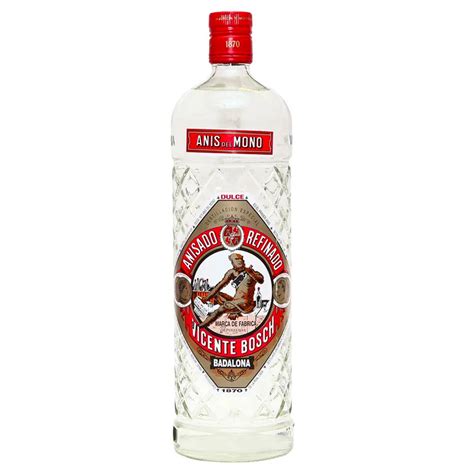 licor anisado anis del mono rojo dulce botella  licores