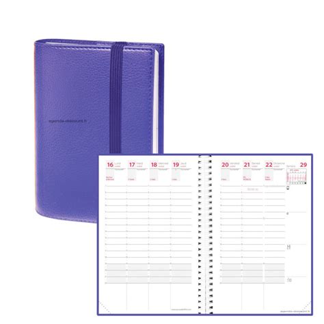 Agenda Quovadis Time Life Pocket Violet Septembre X Cm Semaine