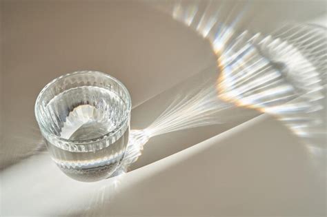 Premium Photo | A glass of clean drinking water in the morning sun