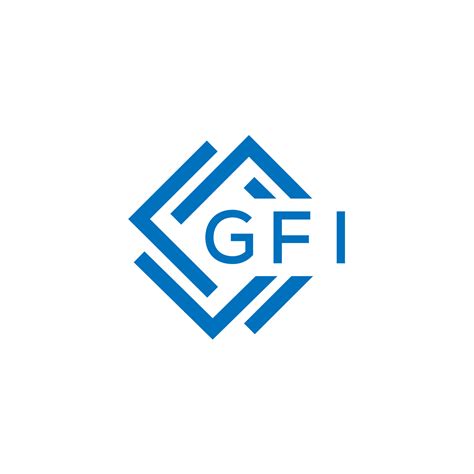 GFI letter logo design on white background. GFI creative circle letter ... 