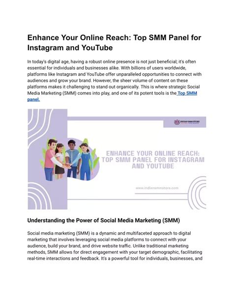 PPT Enhance Your Online Reach Top SMM Panel For Instagram And