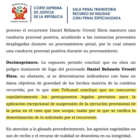 Daniel Urresti Seguir En C Rcel Pj Rechaza Recurso Para Suspender