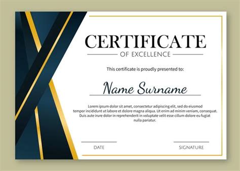 Free Certificate Of Excellence Template