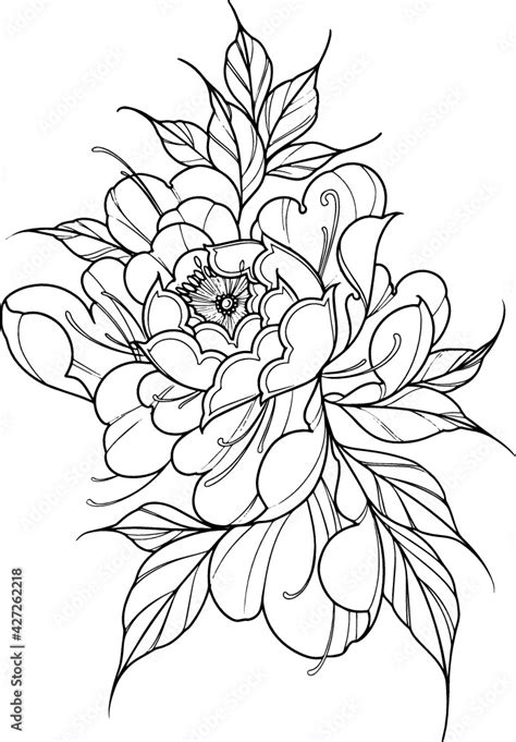 Share Traditional Peony Tattoo Flash Best In Coedo Vn