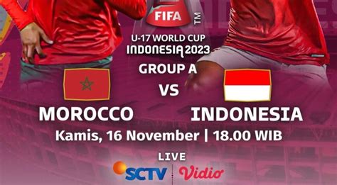 LINK LIVE STREAMING Indonesia Vs Moroko Gratis Hari Ini 16 November