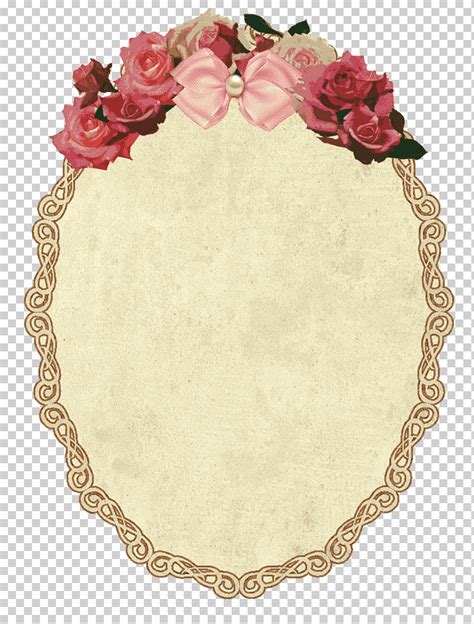 Cartel Floral Marr N Y Rosa Etiqueta De Papel Transparencia Y