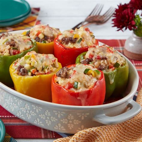 Stuffed Bell Peppers Are Ree S Version Of Comfort Food Recipe In 2024 Stuffed Peppers