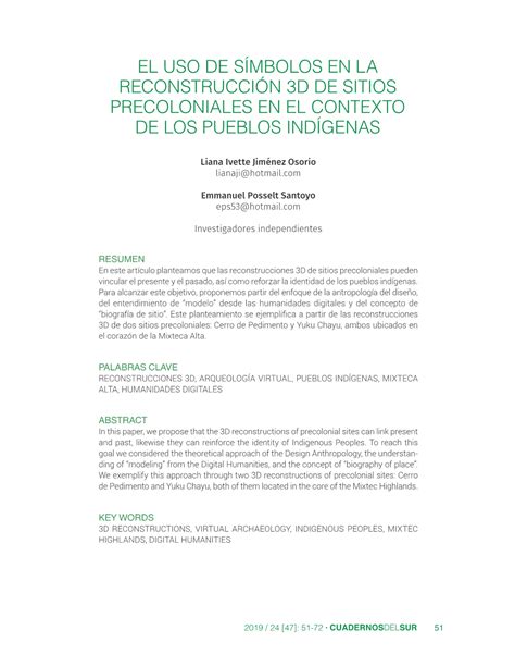 El Uso De S Mbolos En La Reconstrucci N D De Sitios Precoloniales En