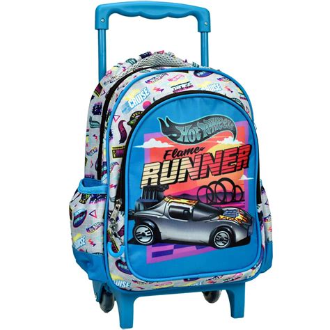 Hot Wheels Flame Runner 30 CM Trolley Kleuterschool Rugzak Op Wielen