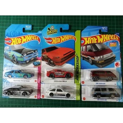Hot Wheels Toyota Van AE Sprinter Trueno Red Drift King Initial D Takumi Falken Car