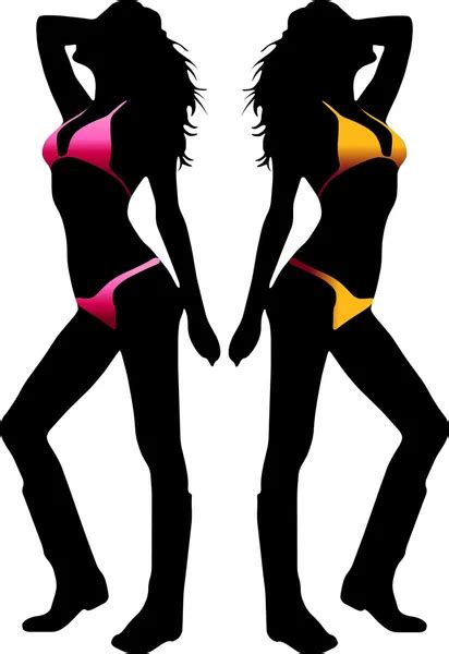 Bikini Woman Silhouette Stock Vector Smotrivnebo 14340399