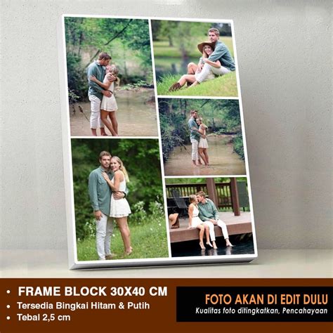 Jual Cetak Foto Bingkai Tebal Fiber X Cm Edit Kolase Hiasan