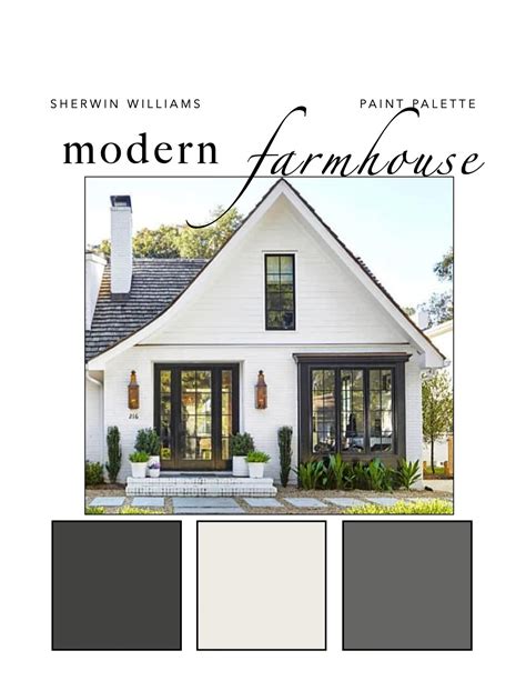 Modern Farmhouse EXTERIOR Paint Color Palette - Etsy | White exterior ...