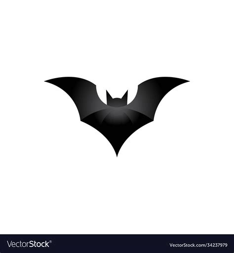 Bat image logo design Royalty Free Vector Image