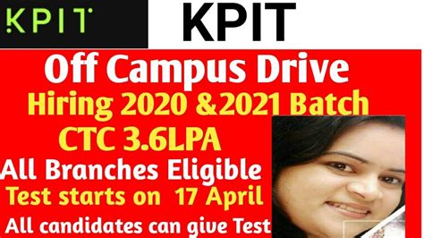 Kpit Recruitment Off Campus Hiring For Batch Youtube