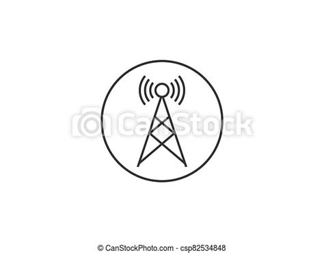 5g Antenna Cell Icon Vector Illustration Flat Design Vector