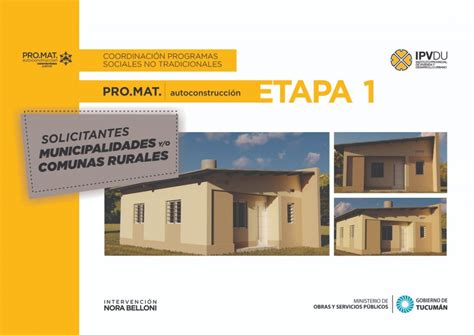 PROGRAMA PROVISION DE MATERIALES PRO MAT autoconstrucción 1º ETAPA