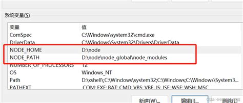 Node安装后的全局环境变量配置node配置环境变量为全局 Csdn博客