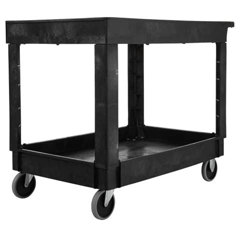 Rubbermaid Heavy Duty Shelf Utility Cart Black Hd Supply