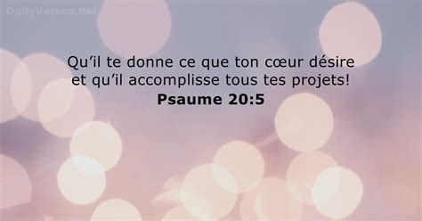 Psaume 20 5 Verset De La Bible DailyVerses Net