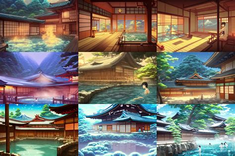 A Japanese Hot Spring Inn Key Visual A Digital Stable Diffusion