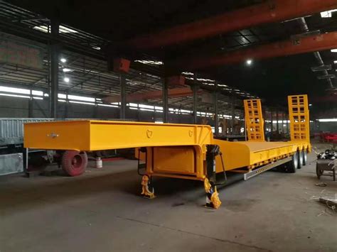 Heavy Duty Axle Tons Low Bed Lowbed Lowboy Loader Drop