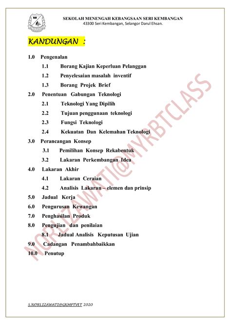 Contoh Pengenalan Folio Rbt Tingkatan 3 Kerja Kursus Rbt T3 Membalik