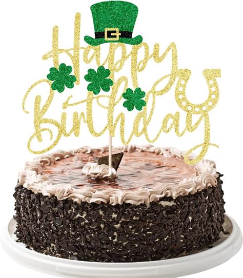 Amazon YUINYO Happy Birthday Cake Topper For St Patrick S Day