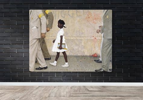 Rockwell Painting Of Ruby Bridges On Canvas Etsy