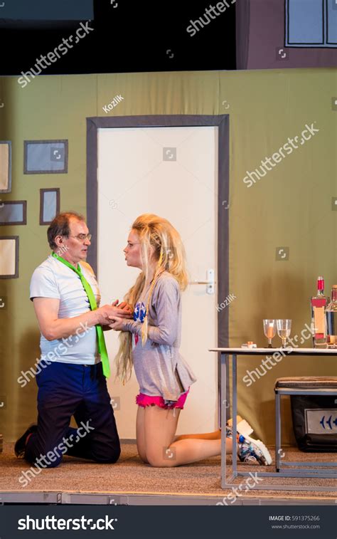 Two Actors Woman Long Blonde Hair Stock Photo Shutterstock