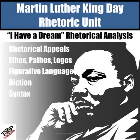 Martin Luther King Jr. I Have a Dream Close Read Rhetorical Analysis ...