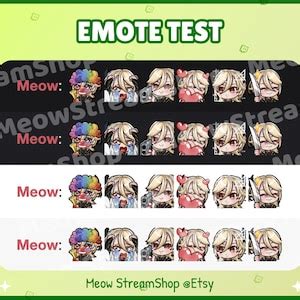 Twitch Emote Kaveh Emotes Pack 1 Clown Cry Gun Heart Think Knife