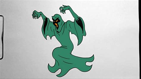 How To Draw Panthom Ghost Scooby Doo Youtube