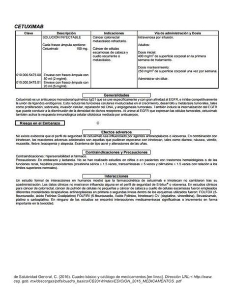 Cetuximab Cuadro Usos E Indicaciones Sharon Velazquez A UDocz