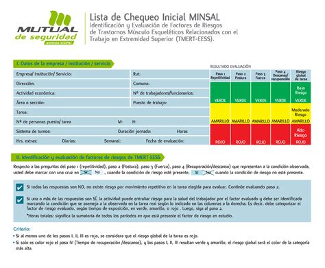 La Lista De Chequeo Inicial Del Minsal Que Es Image To U