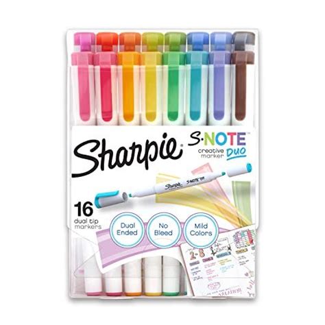 Sharpie S Note Creative Markers Assorted Colors Chisel Tip 24 Count