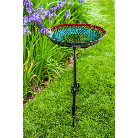 Evergreen Enterprises Bold Floral Bird Bath Bowl