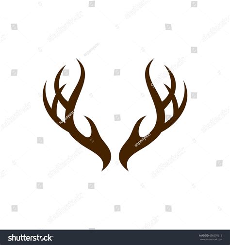 Deer Antlers Logo Template Illustration Design Stock Vector Royalty