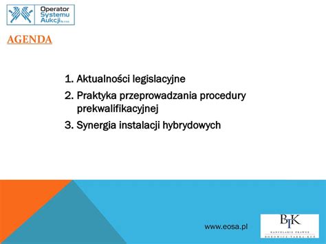 Procedura Prekwalifikacjyna W Praktyce System Aukcyjny Oze Ppt Pobierz