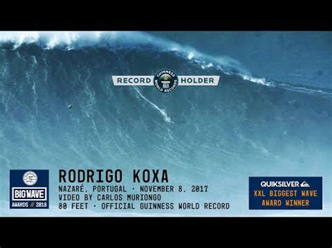 Rodrigo Koxa World Record at Nazaré 2018 Quiksilver XXL Biggest Wave