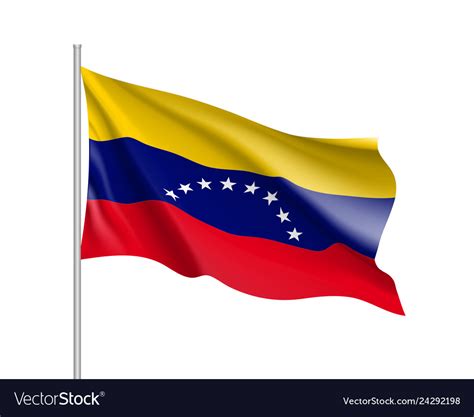 Waving Flag Of Venezuela Royalty Free Vector Image