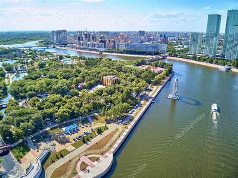 NUR SULTAN KAZAKHSTAN 30 de julio Hermosa vista panorámica del dron