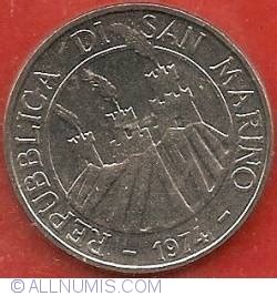 50 Lire 1974 Republic 1901 Present San Marino Coin 20019