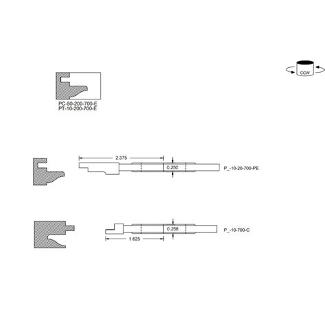 Freeborn Shaper Cutter PC-200-700-E Rubber Extrusion glass cutter for 1/2" profiles